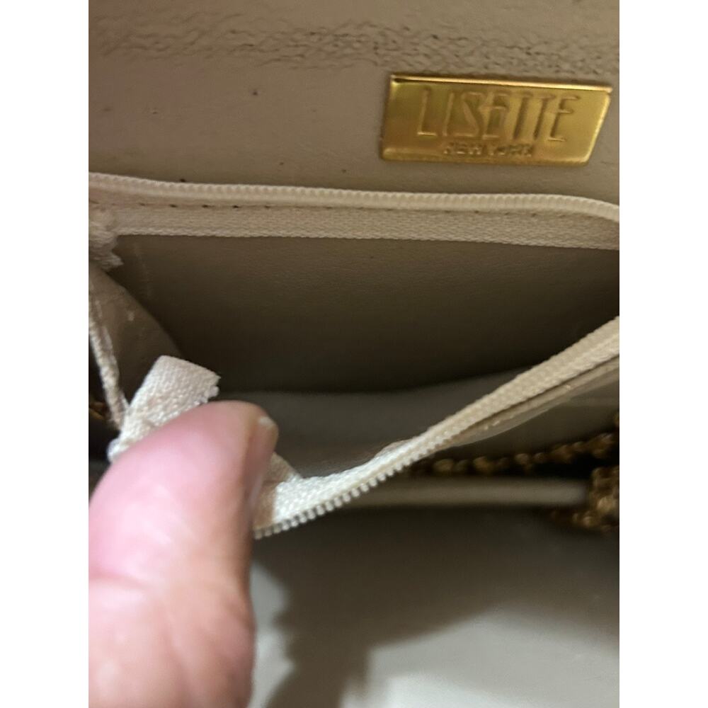 Lisette Vintage Acrylic Handbag Pearlized Shoulder Gold Chain Evening Purse - Picture 7 of 14